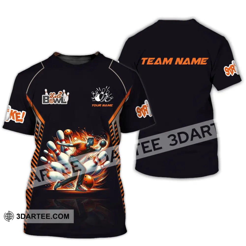 Unisex Shirt Custom Name And Team Bowling Polo Let’s Bowl T-Shirt Hoodie Long Sleeve / S