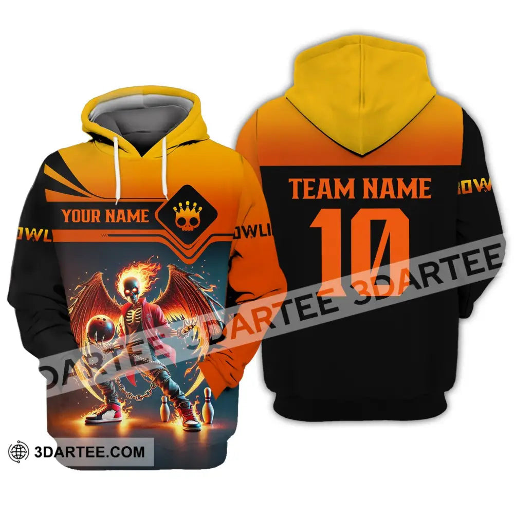 Unisex Shirt Custom Name And Team Bowling Polo Long Sleeve Love T-Shirt Hoodie / S T-Shirt