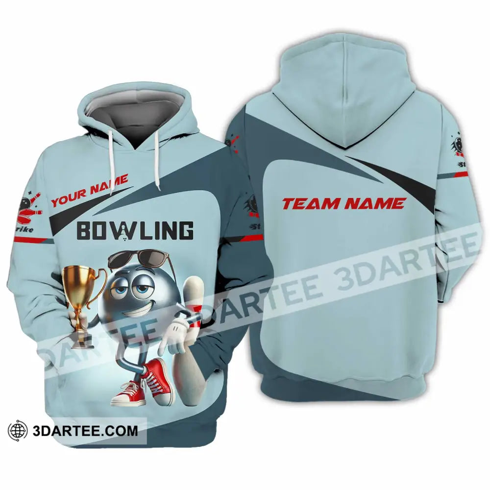 Unisex Shirt Custom Name And Team Bowling Polo Long Sleeve Love T-Shirt Hoodie / S T-Shirt