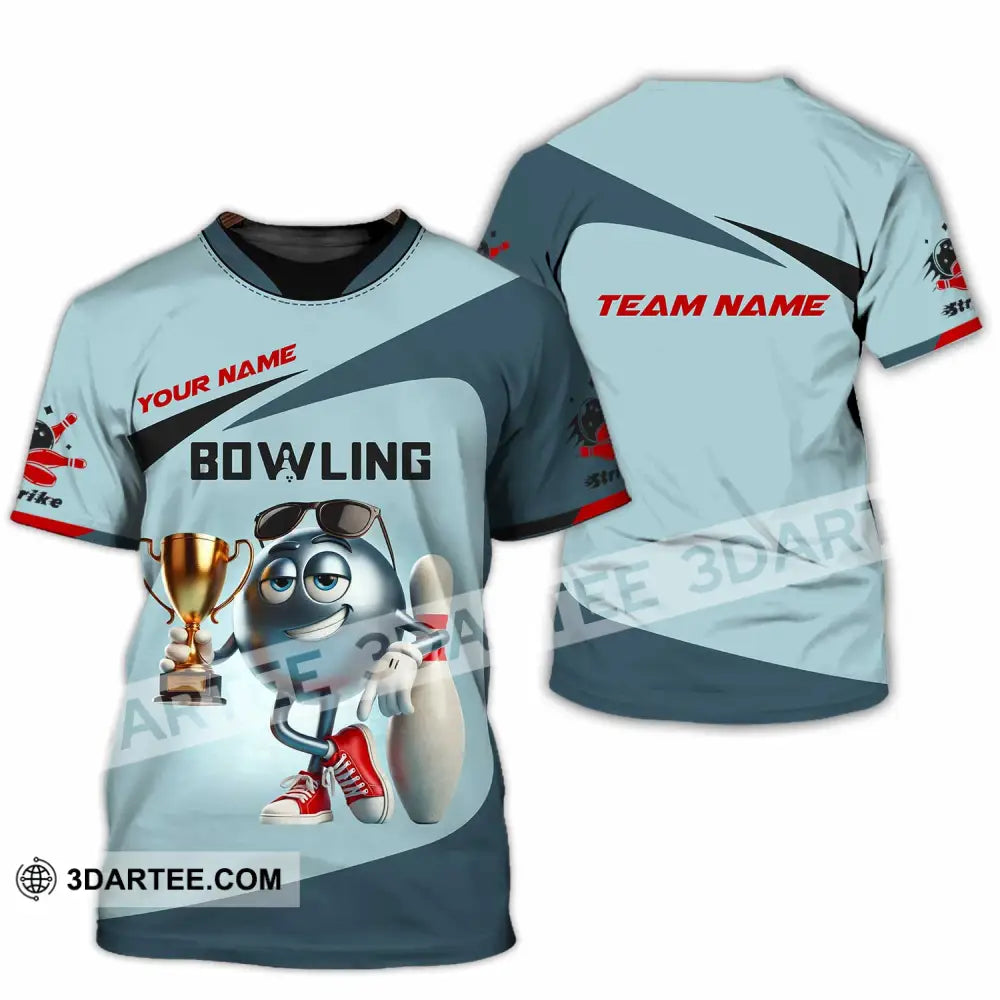 Unisex Shirt Custom Name And Team Bowling Polo Long Sleeve Love T-Shirt / S T-Shirt