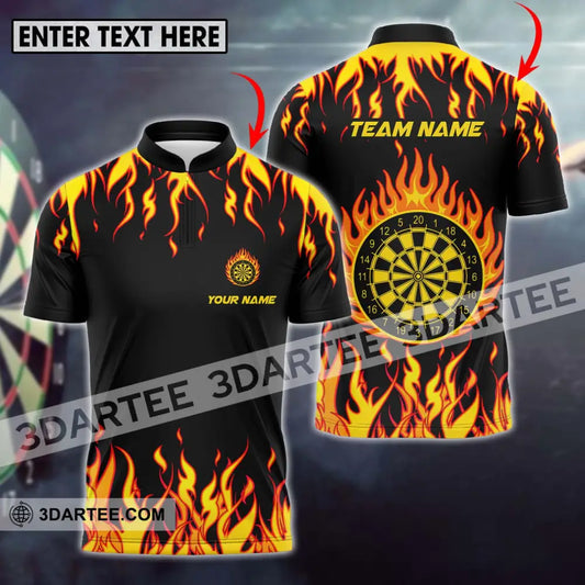 Unisex Shirt - Custom Name And Team Darts Fire T-Shirt