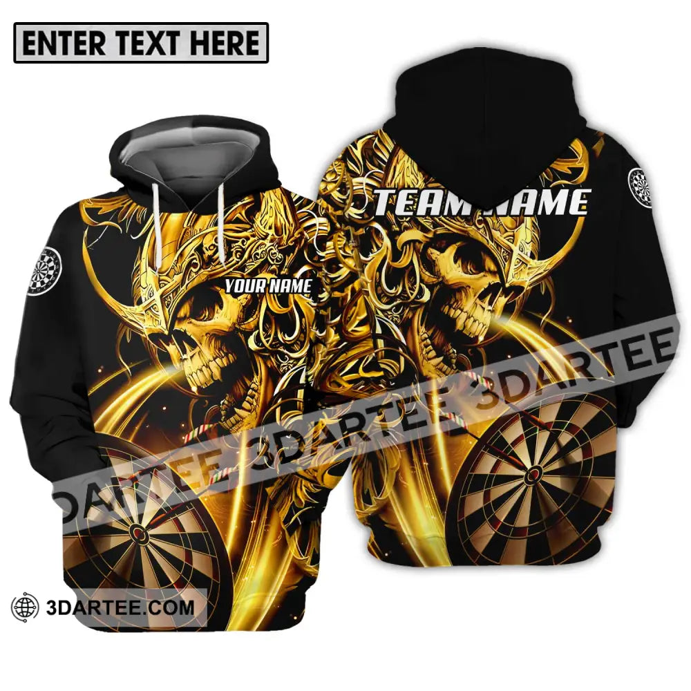 Unisex Shirt - Custom Name And Team Darts Gold Hoodie / S T-Shirt