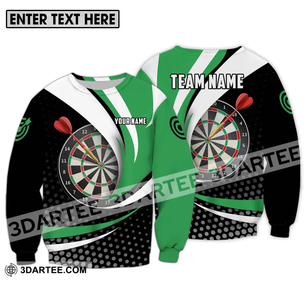 Unisex Shirt - Custom Name And Team Darts Lover Long Sleeve / S T-Shirt