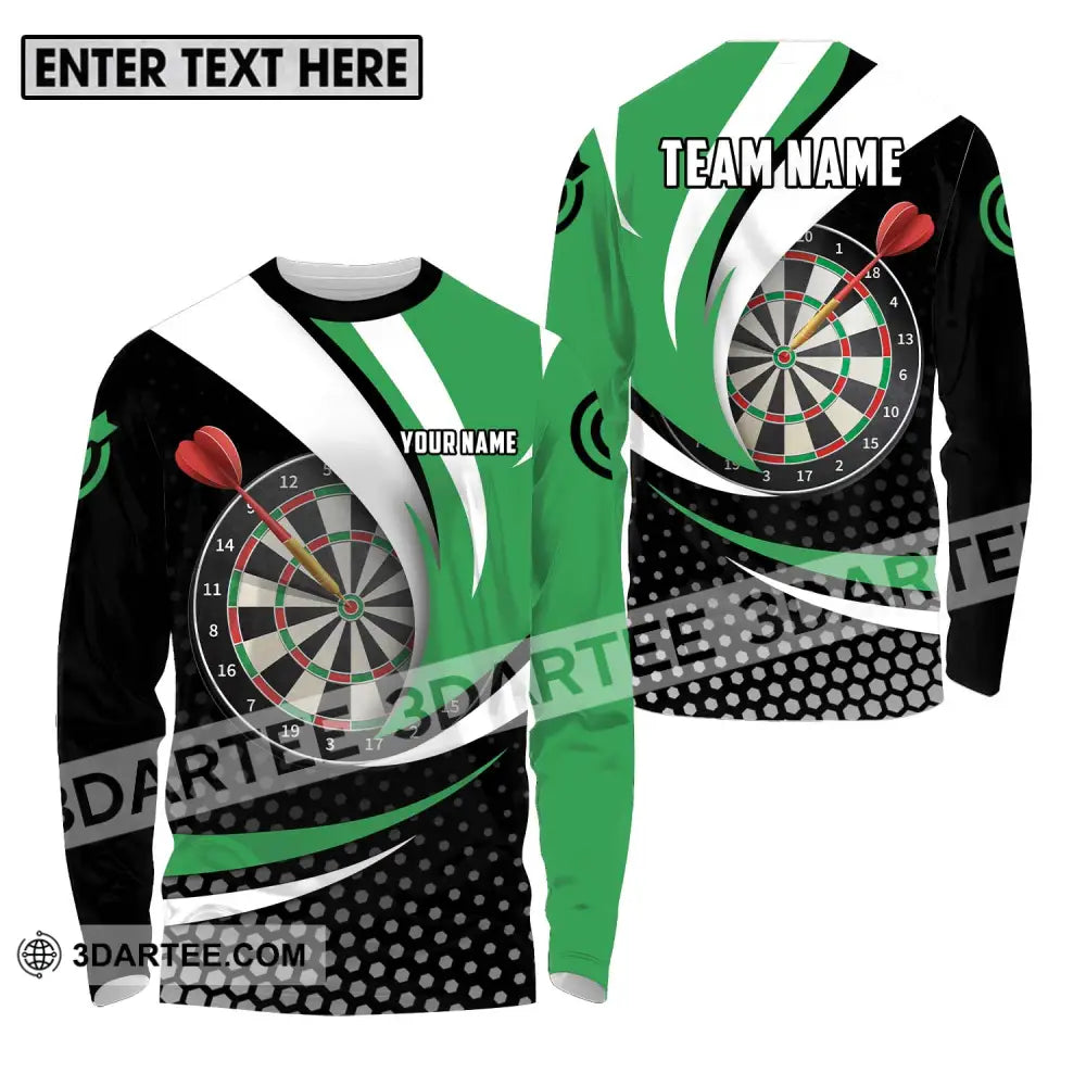 Unisex Shirt - Custom Name And Team Darts Lover Long Sleeve / S T-Shirt