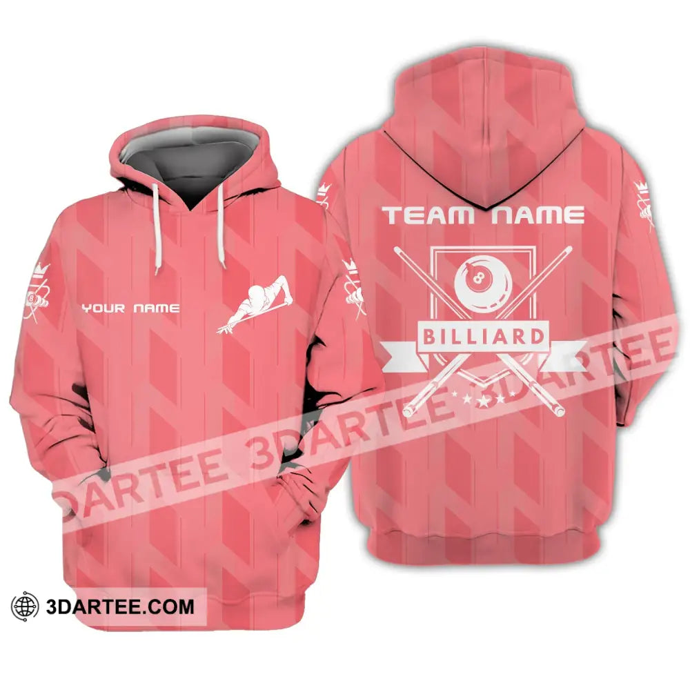 Unisex Shirt - Custom Name And Team Name Shirt - Shirt For Billiard Lover - Hoodie / S - T-shirt