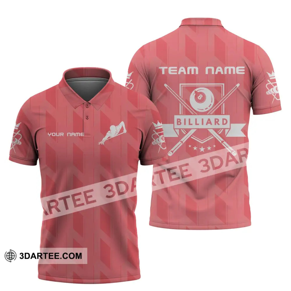 Unisex Shirt - Custom Name And Team Name Shirt - Shirt For Billiard Lover - Polo Shirt / S - T-shirt