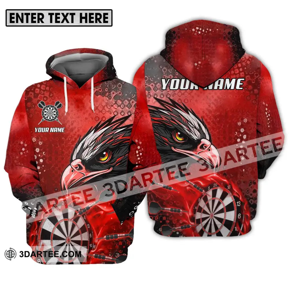 Unisex Shirt - Custom Name And Team Sport Red Eagle Darts Hoodie / S T-Shirt