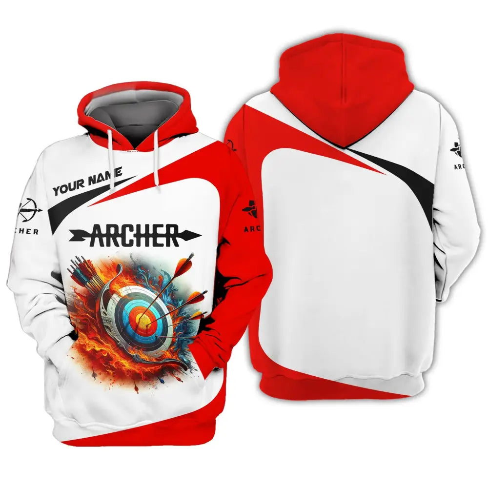 Unisex Shirt Custom Name Archery Gift For Lovers Hoodie / S T-Shirt