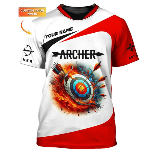 Unisex Shirt Custom Name Archery Gift For Lovers T-Shirt