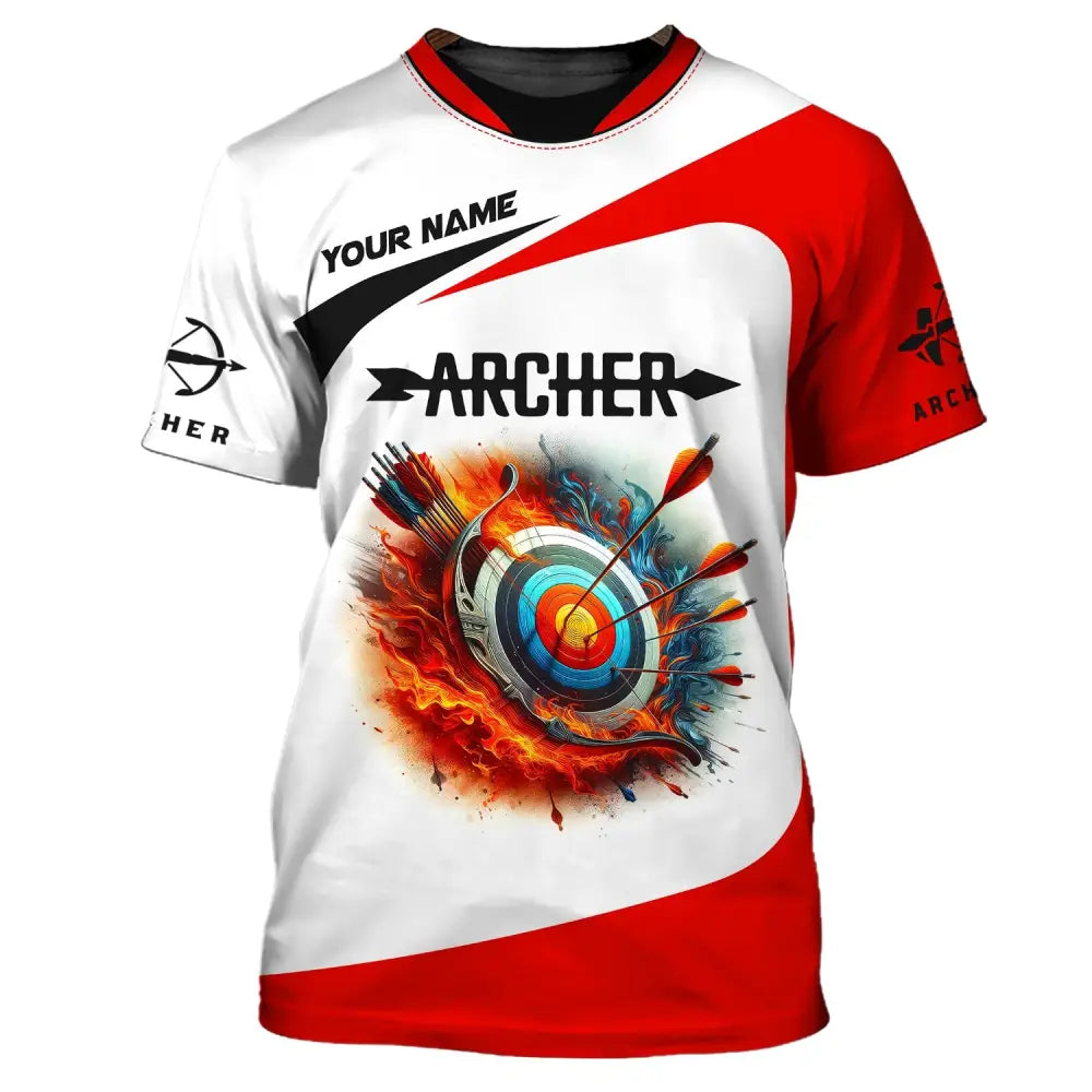 Unisex Shirt Custom Name Archery Gift For Lovers T-Shirt / S