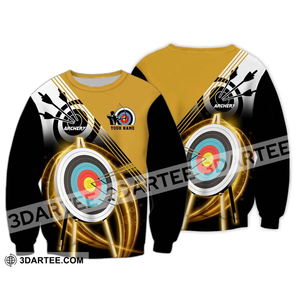 Unisex Shirt - Custom Name Darts Hit The Target Long Sleeve / S T-Shirt