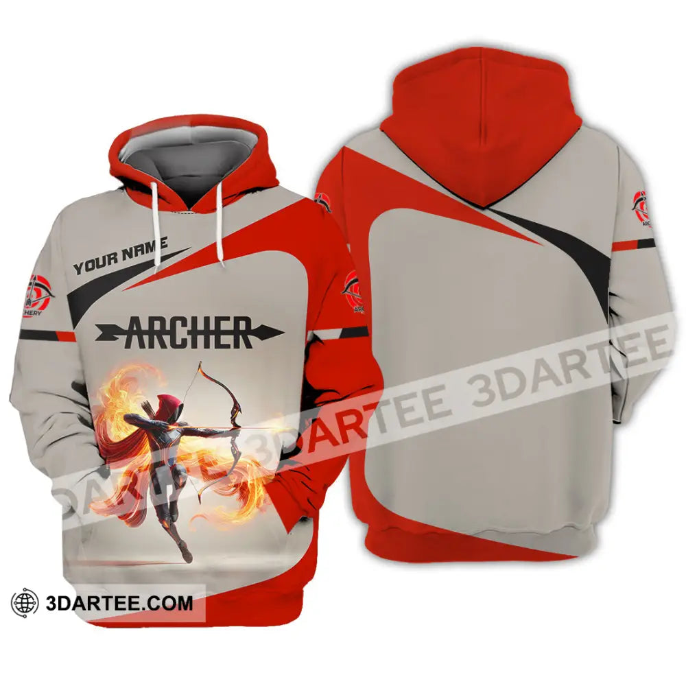 Unisex Shirt Custom Name Archery Polo Long Sleeve Gift Hoodie / S T-Shirt