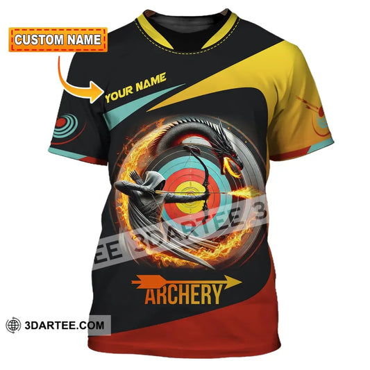 Unisex Shirt Custom Name Archery Polo Long Sleeve Love T-Shirt T-Shirt