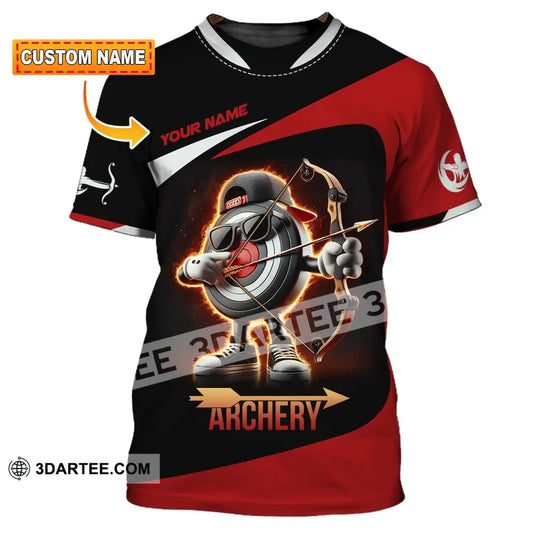Unisex Shirt Custom Name Archery Polo Long Sleeve Love T-Shirt T-Shirt