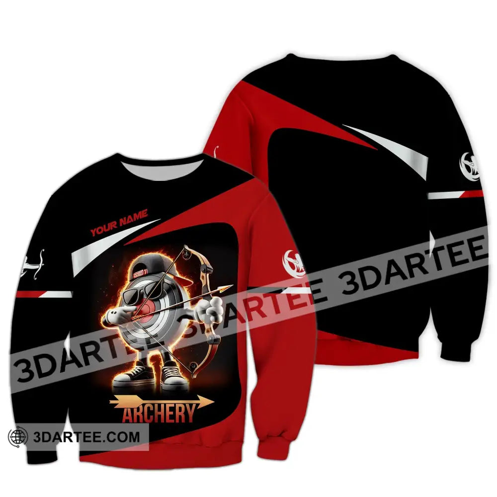 Unisex Shirt Custom Name Archery Polo Long Sleeve Love T-Shirt / S T-Shirt