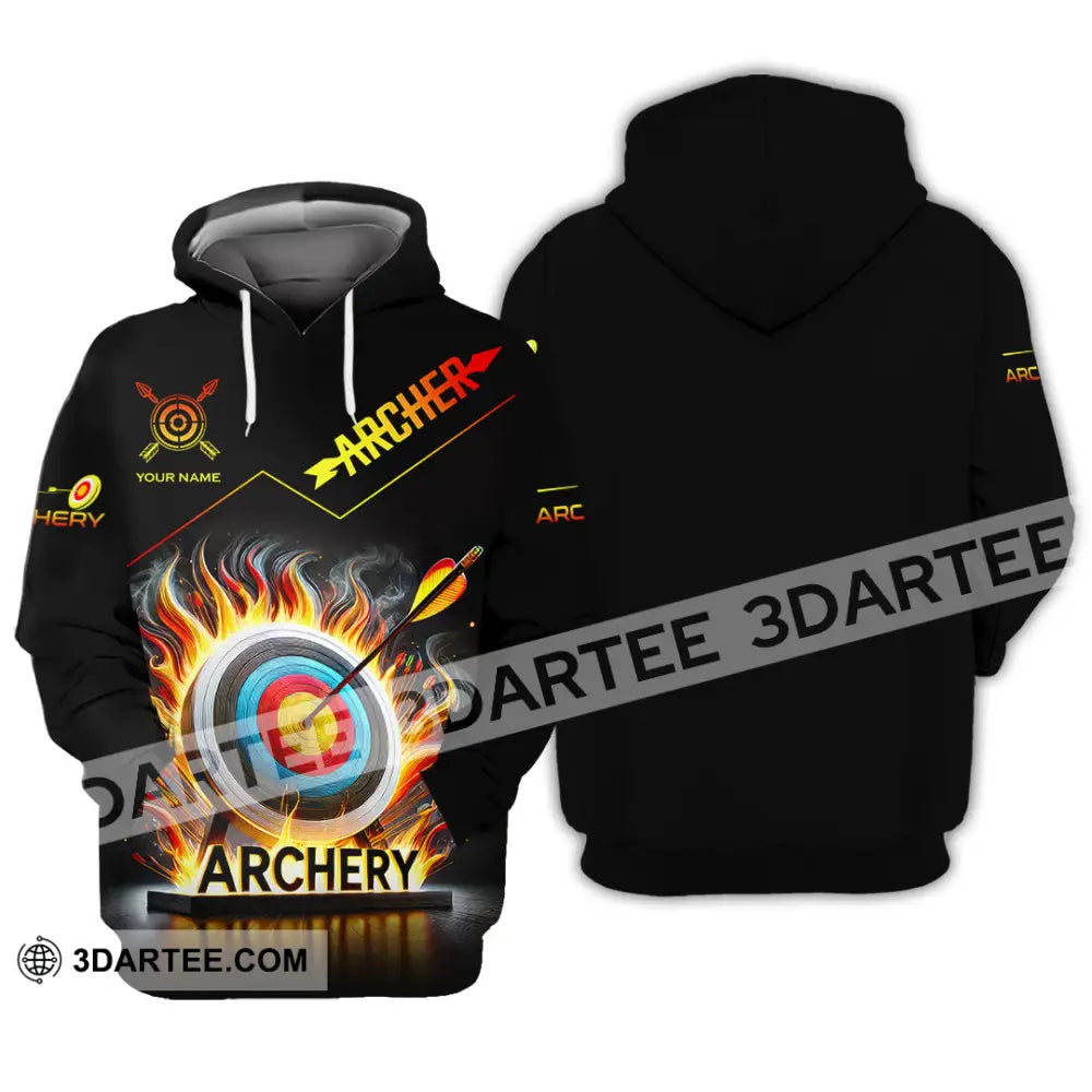 Unisex Shirt Custom Name Archery T-Shirt Archer Hoodie Long Sleeve Gift For Lovers / S T-Shirt