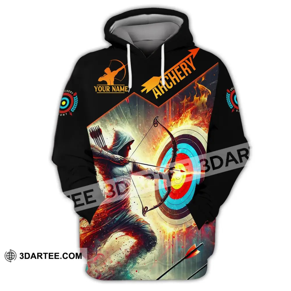 Unisex Shirt Custom Name Archery T-Shirt Hoodie Long Sleeve Gift For Lover / S