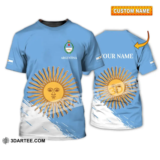 Unisex Shirt - Custom Name Argentina Football Fifa World Cup Champions T-Shirt