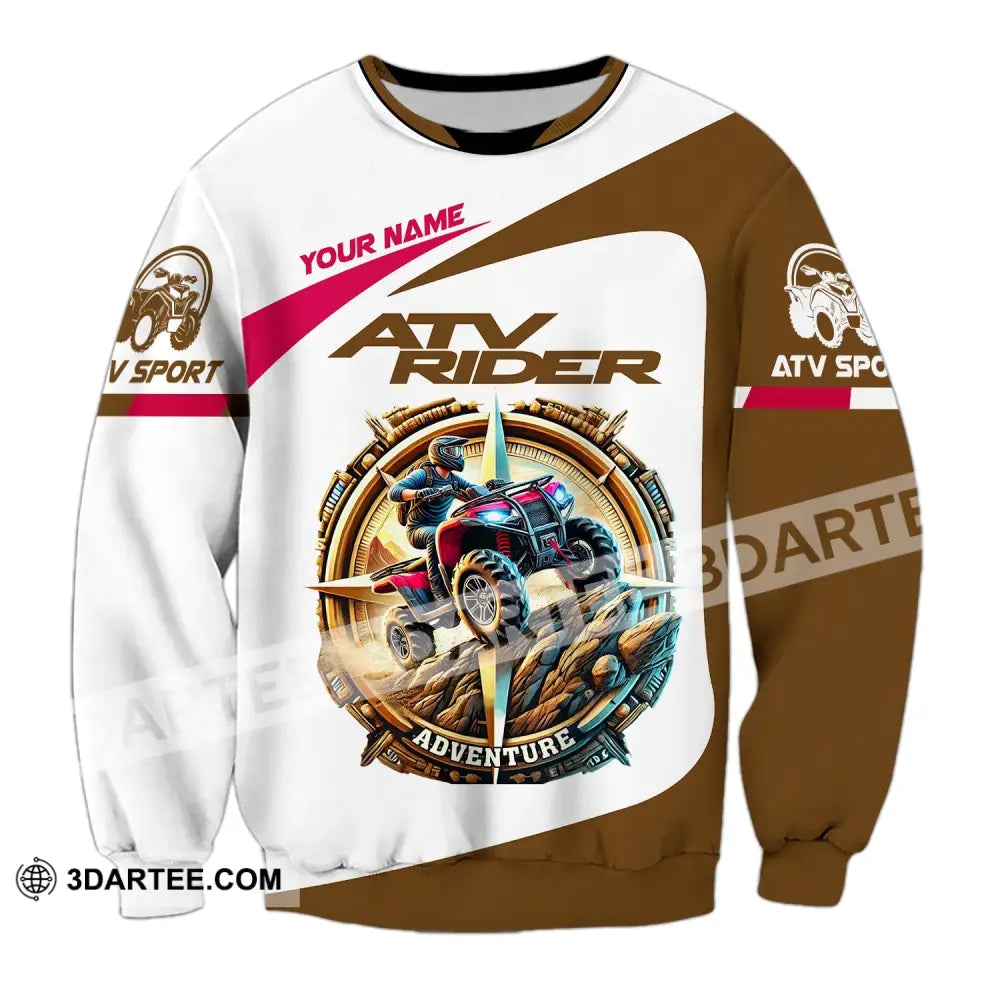 Unisex Shirt Custom Name Atv Rider Polo Long Sleeve / S T-Shirt