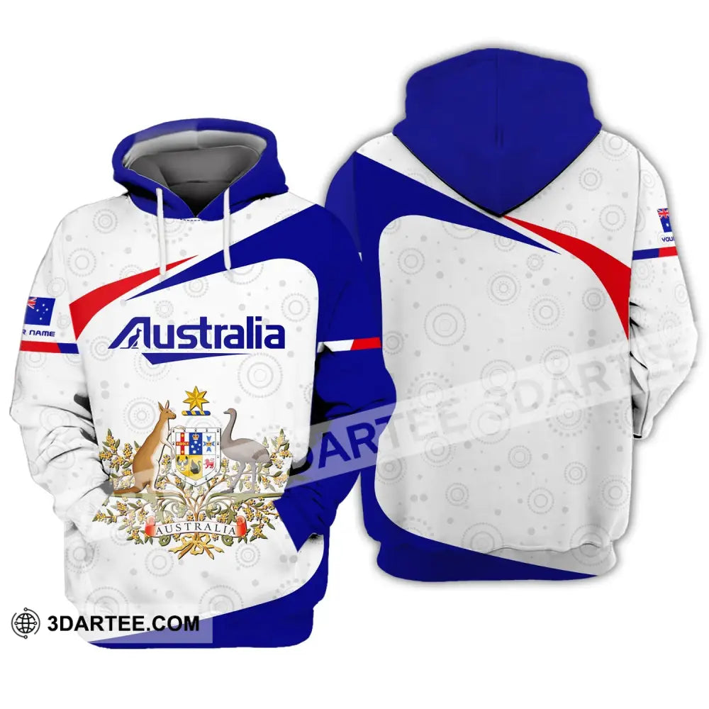 Unisex Shirt Custom Name Australia Hoodie Commonwealth Of T-Shirt / S