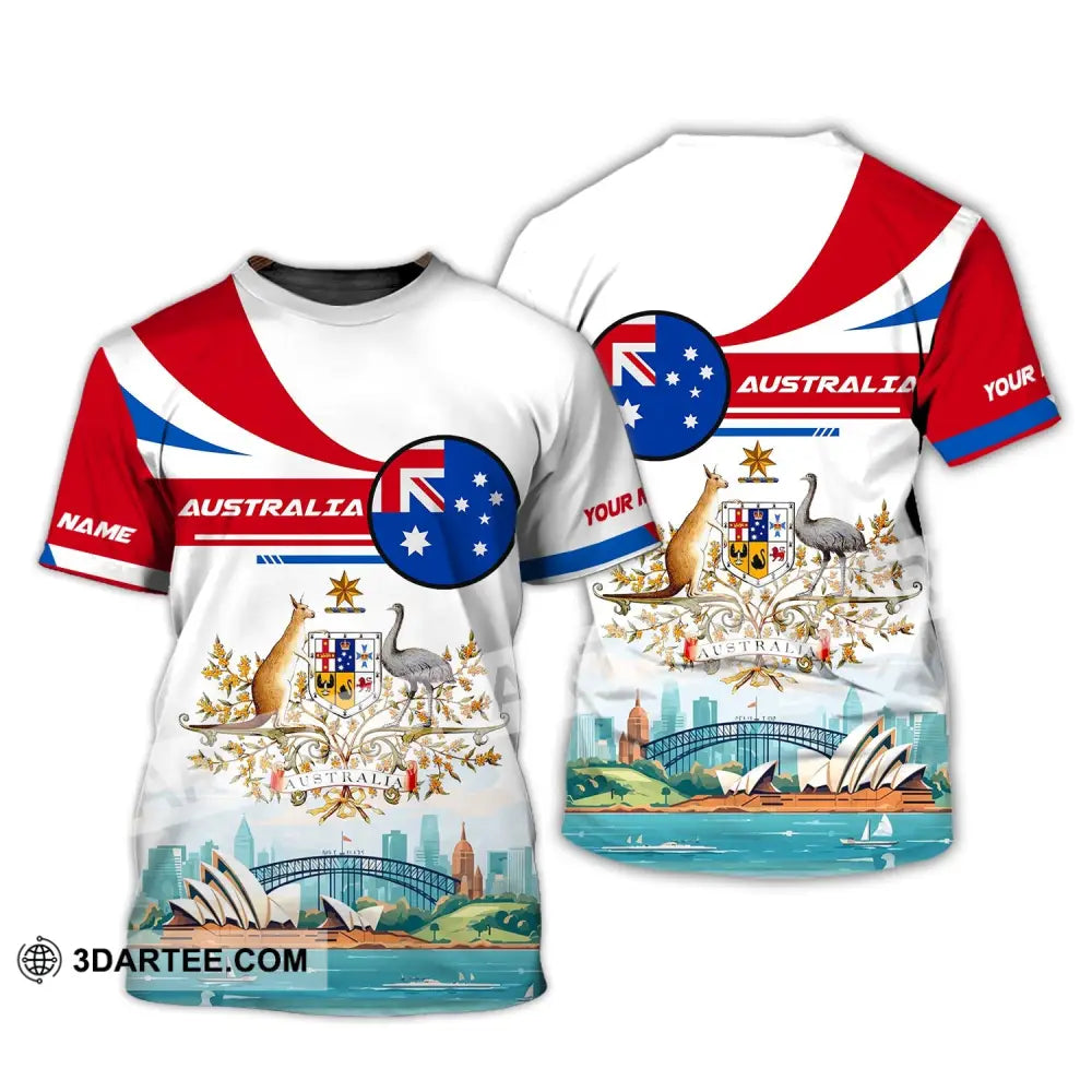 Unisex Shirt Custom Name Australia T-Shirt Sydney Harbour Bridge