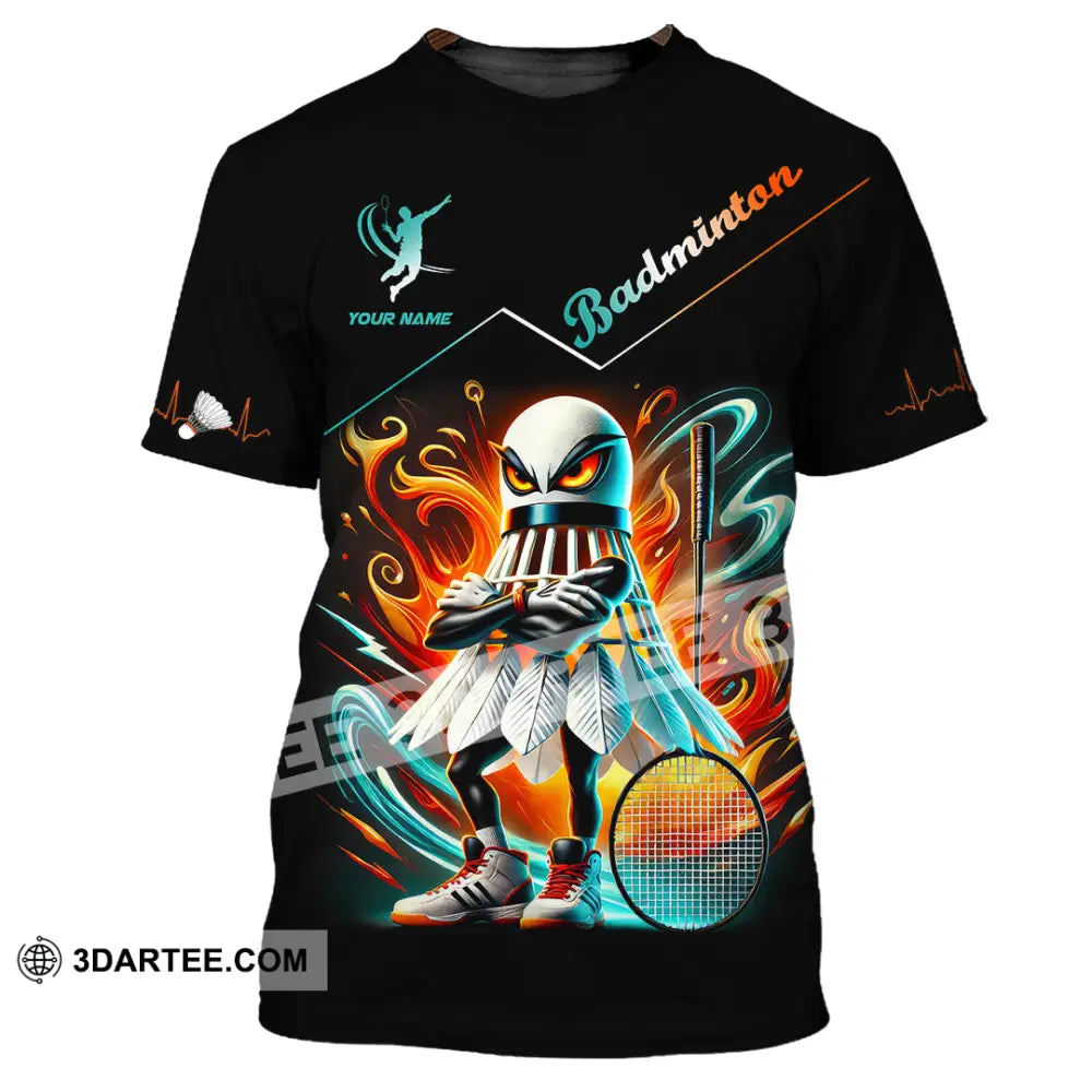 Unisex Shirt Custom Name Badminton Lover Gift T-Shirt / S T-Shirt