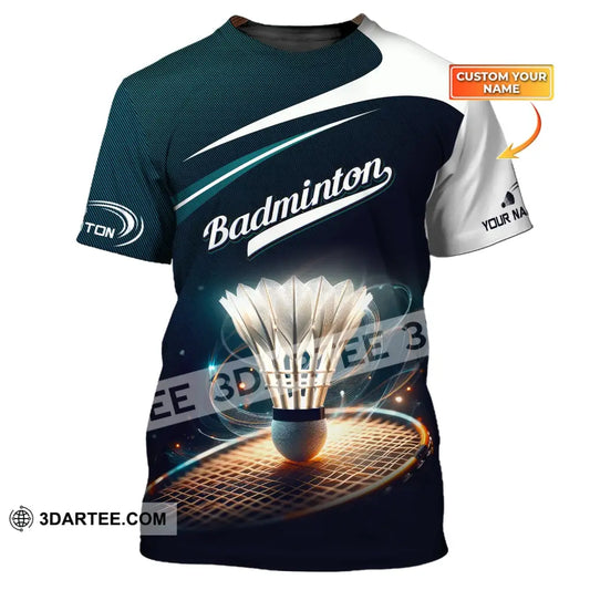 Unisex Shirt Custom Name Badminton T-Shirt Gift For Player