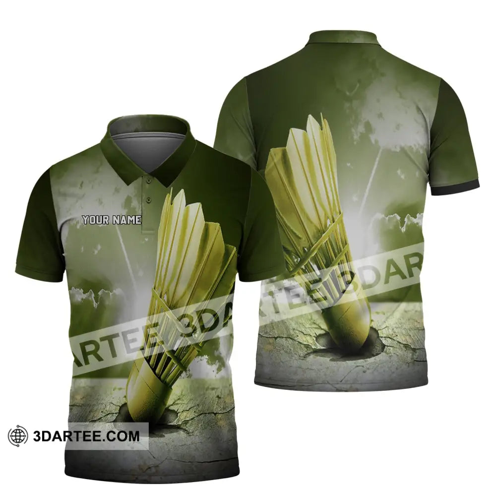 Unisex Shirt - Custom Name Badminton T-Shirt Hoodie For Players Polo / S T-Shirt