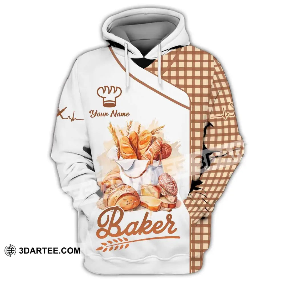 Unisex Shirt Custom Name Baker Bakery Shop Uniform Chef Hoodie Baking Lovers Gift / S T-Shirt