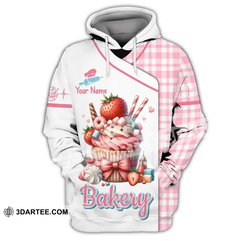 Unisex Shirt Custom Name Baker Bakery Uniform Chef Baking Lovers Gift Hoodie / S T-Shirt