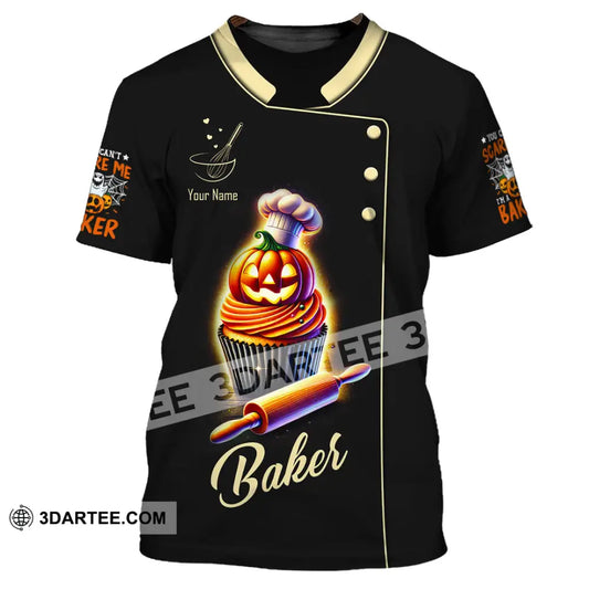 Unisex Shirt Custom Name Baker Halloween Polo Long Sleeve Gift T-Shirt / S T-Shirt