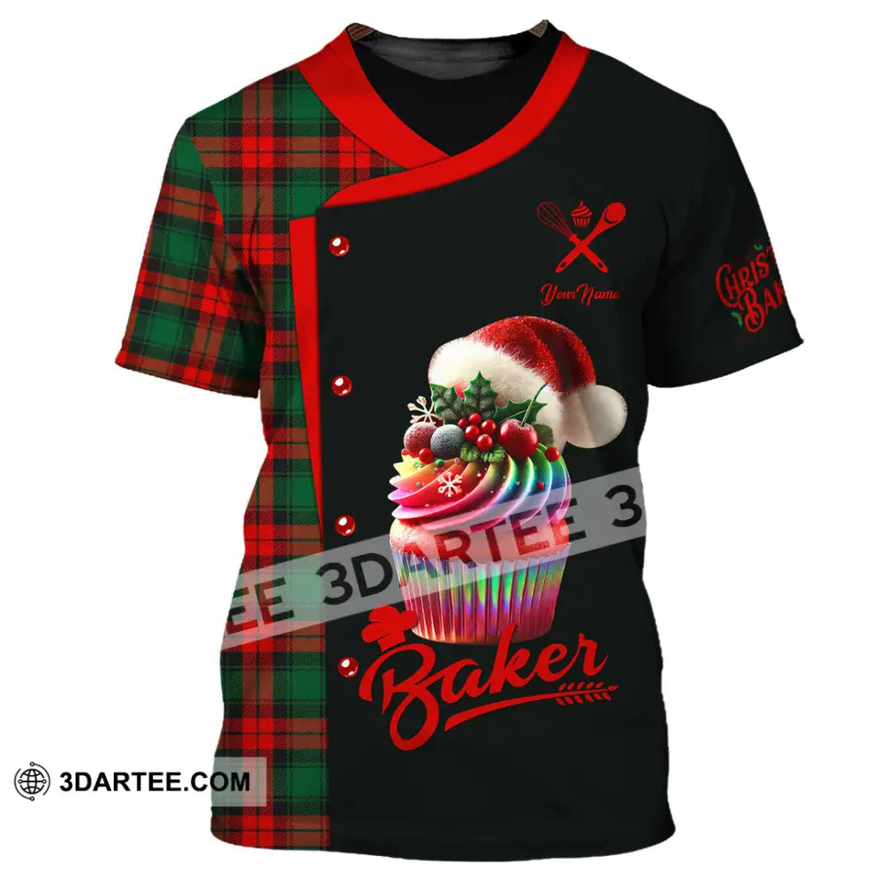 Unisex Shirt Custom Name Baker Merry Christmas Gift T-Shirt / S T-Shirt