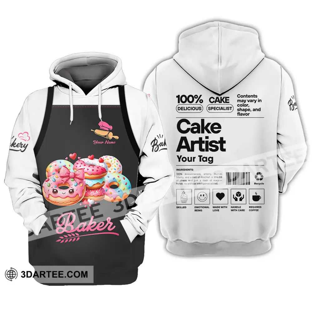 Unisex Shirt - Custom Name Bakery Cake Artist Hoodie / S T-Shirt