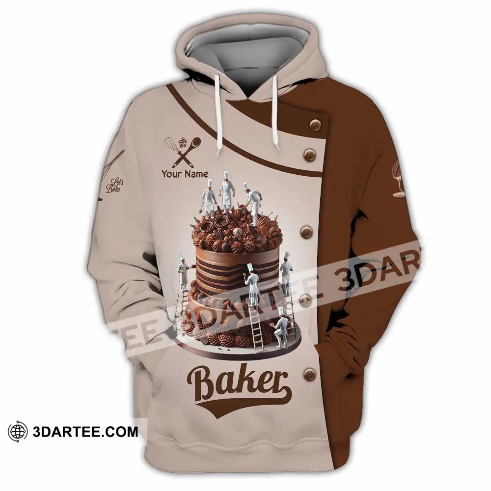 Unisex Shirt Custom Name Bakery Chef Shop T-Shirt Bakers Gift Hoodie / S T-Shirt