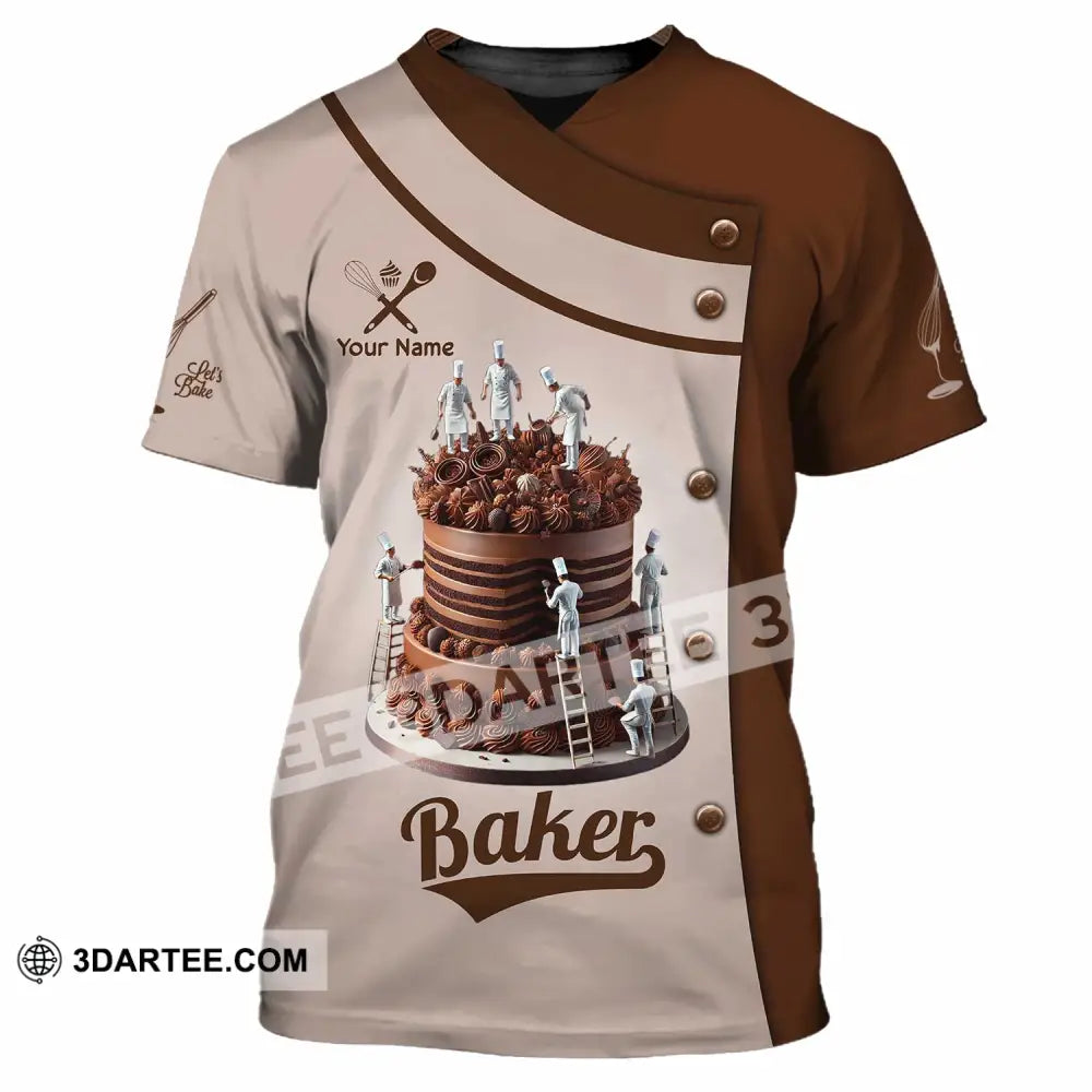 Unisex Shirt Custom Name Bakery Chef Shop T-Shirt Bakers Gift / S T-Shirt