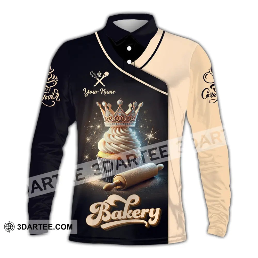 Unisex Shirt - Custom Name Bakery Long Sleeve Polo / S T-Shirt