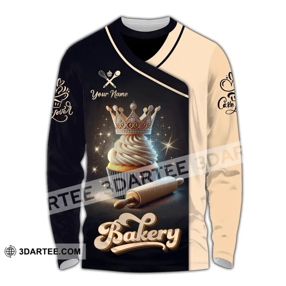 Unisex Shirt - Custom Name Bakery Long Sleeve / S T-Shirt