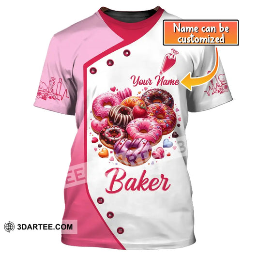 Unisex Shirt Custom Name Bakery Love Apparel Chef Polo Long Sleeve Shop T-Shirt