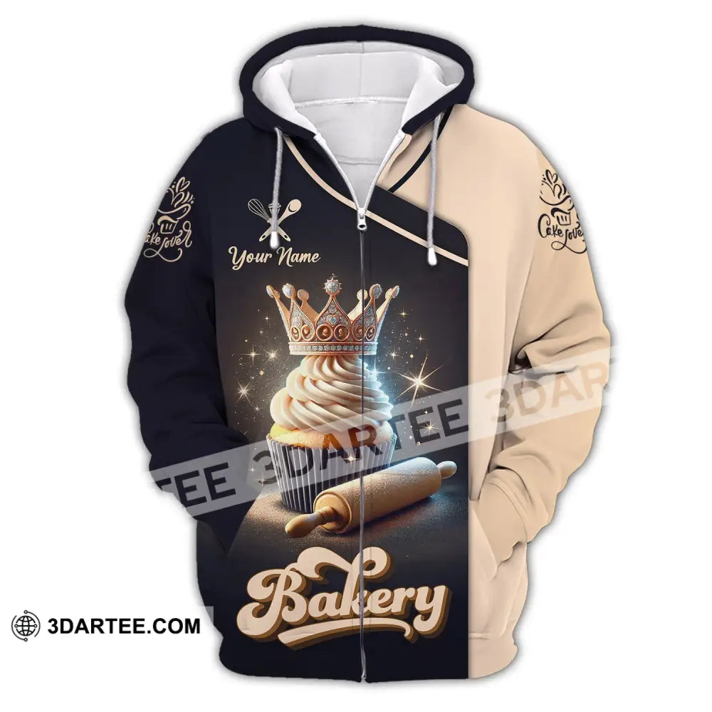 Unisex Shirt - Custom Name Bakery Zipper Hoodie / S T-Shirt