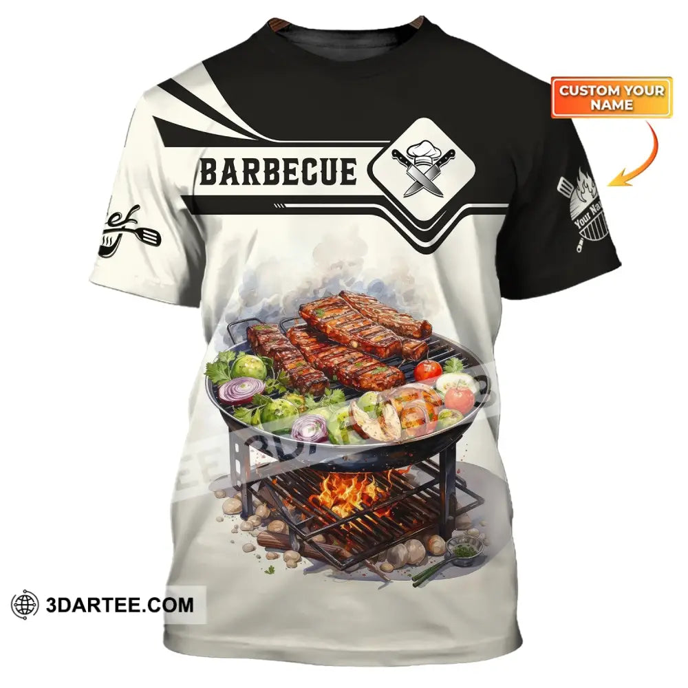 Unisex Shirt Custom Name Barbecue Chef Polo Gift For Lovers T-Shirt / S