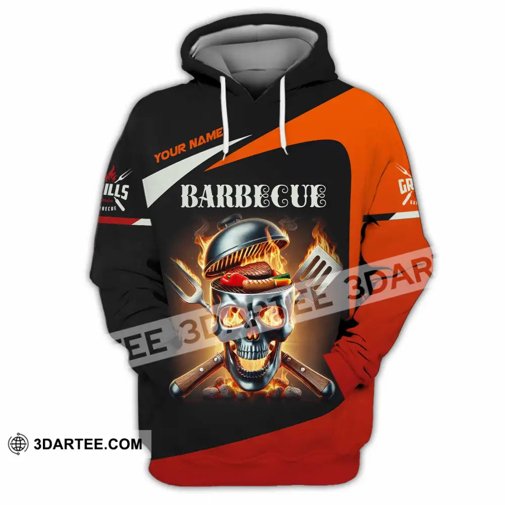 Unisex Shirt Custom Name Barbecue Love Long Sleeve Hoodie / S T-Shirt
