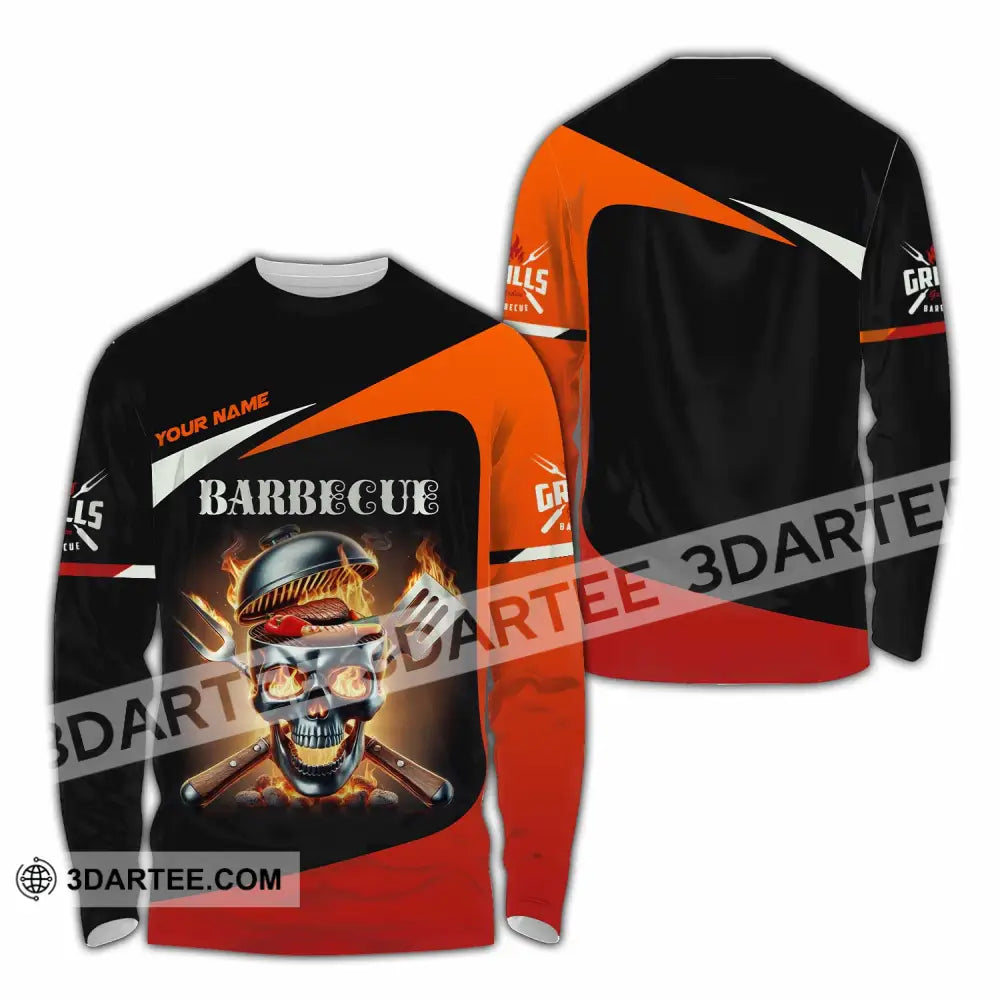 Unisex Shirt Custom Name Barbecue Love Long Sleeve / S T-Shirt