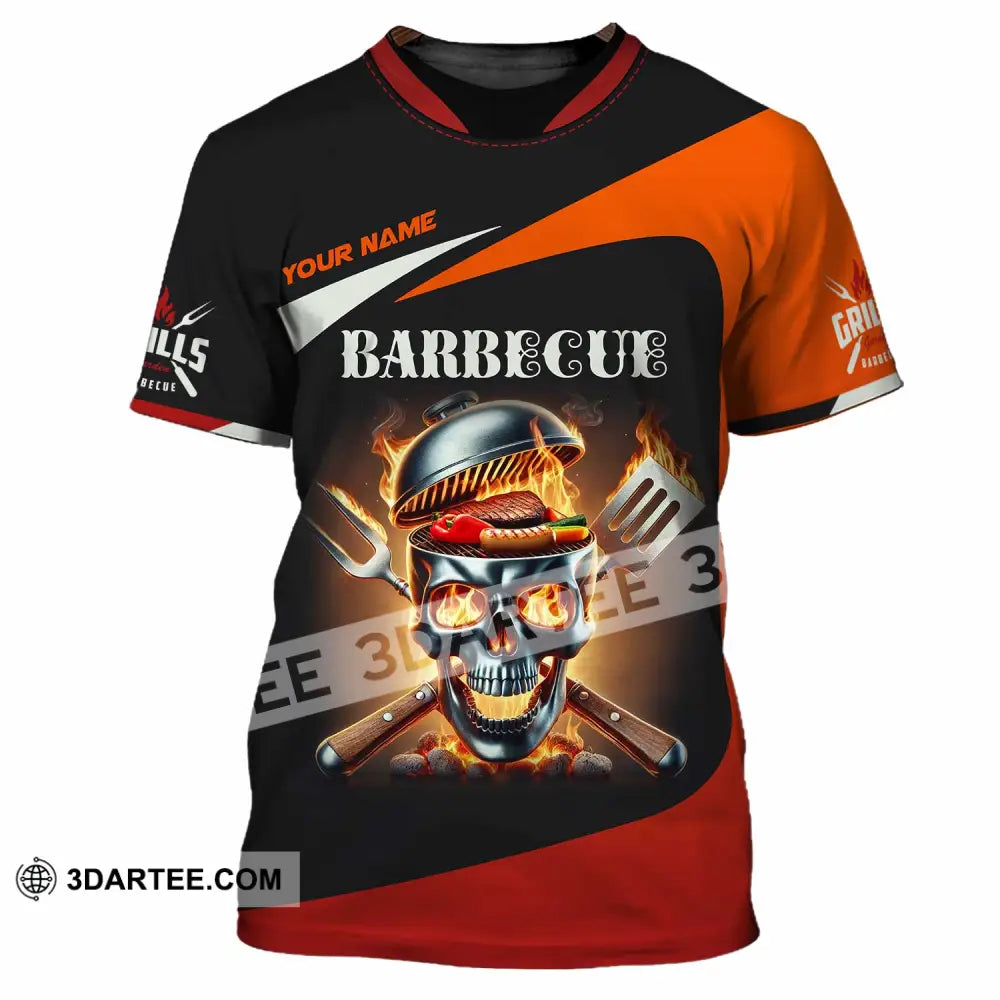 Unisex Shirt Custom Name Barbecue Love Long Sleeve T-Shirt / S T-Shirt