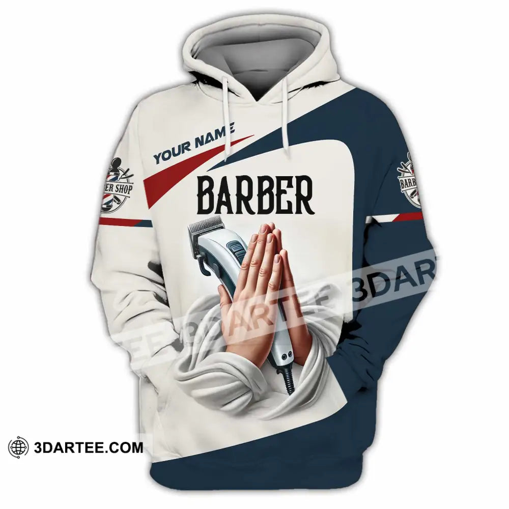 Unisex Shirt Custom Name Barber Shop T-Shirt Hoodie / S T-Shirt