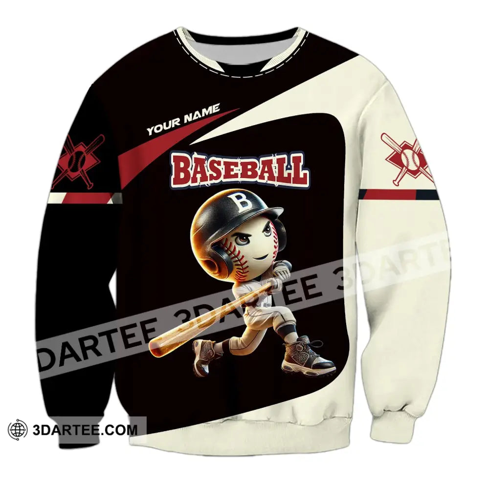 Unisex Shirt - Custom Name Baseball Long Sleeve / S T-Shirt