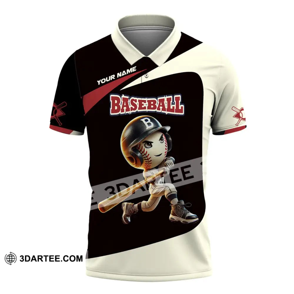 Unisex Shirt - Custom Name Baseball Polo / S T-Shirt