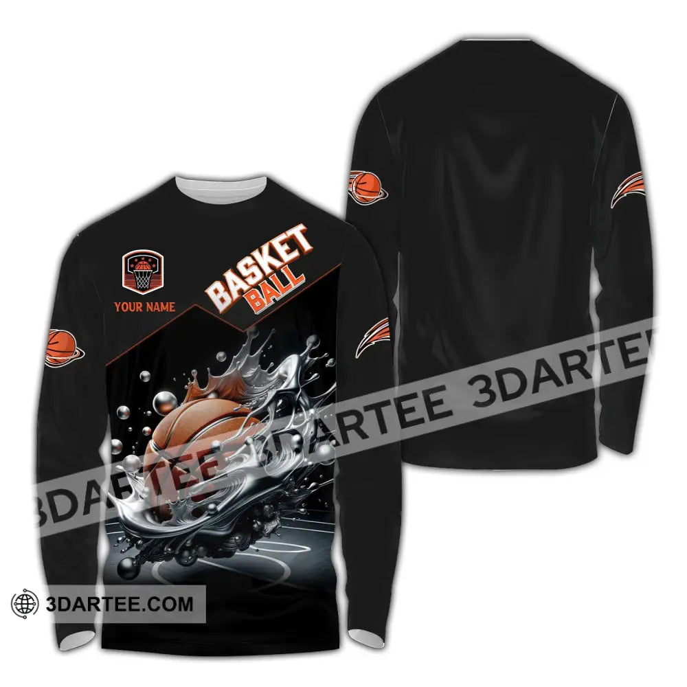 Unisex Shirt Custom Name Basketball Club Uniform T-Shirt Long Sleeve / S