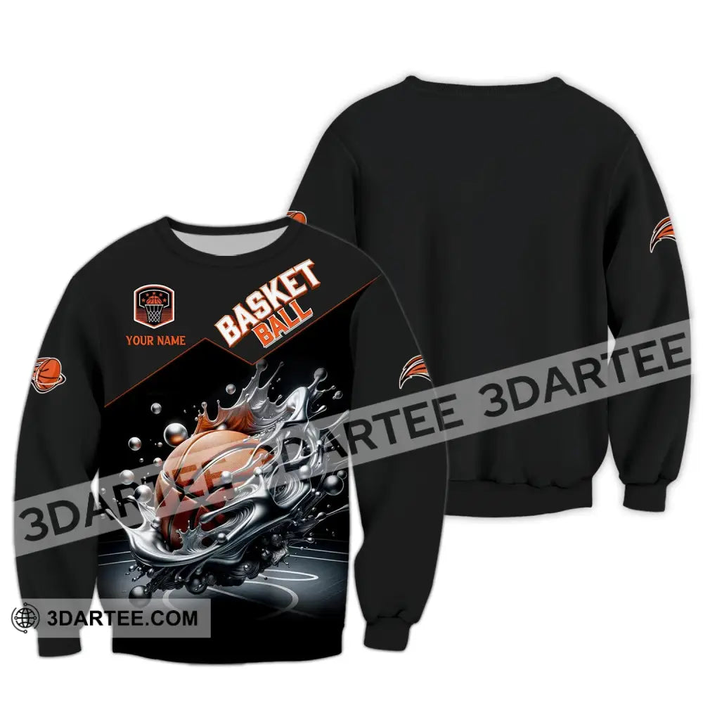 Unisex Shirt Custom Name Basketball Club Uniform T-Shirt Long Sleeve / S