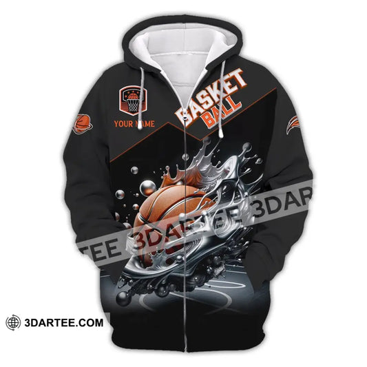 Unisex Shirt Custom Name Basketball Club Uniform T-Shirt Zipper Hoodie / S