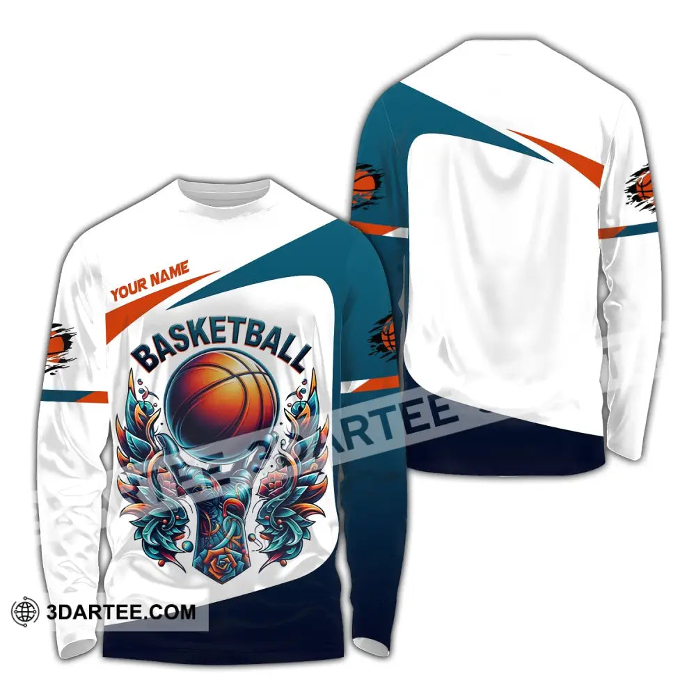 Unisex Shirt Custom Name Basketball Polo Club Uniform T-Shirt Long Sleeve / S